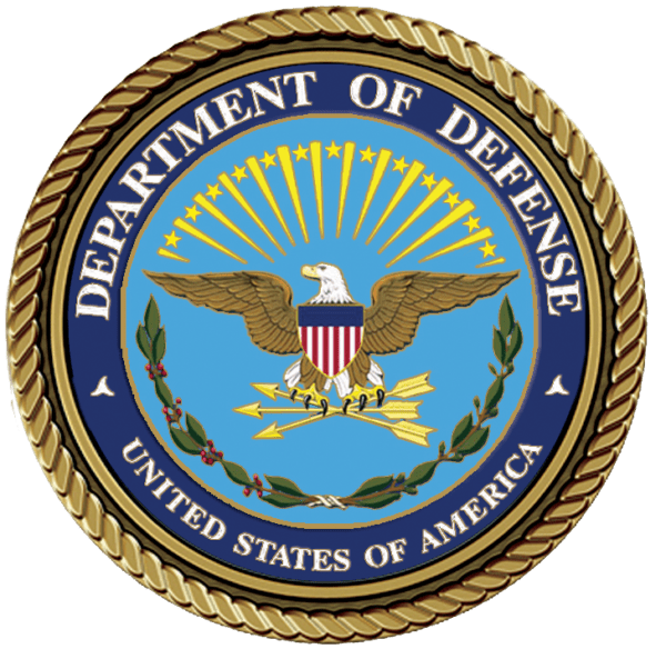 A picture of the department of defense seal.