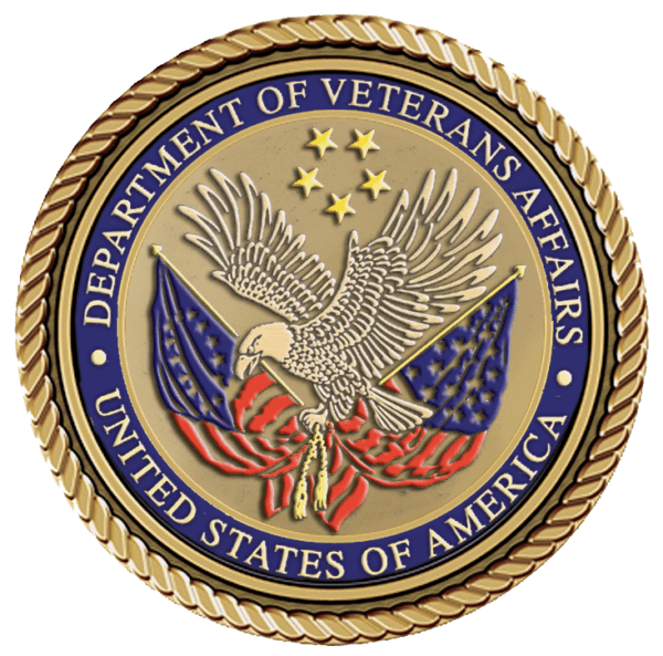 A picture of the department of veterans affairs seal.