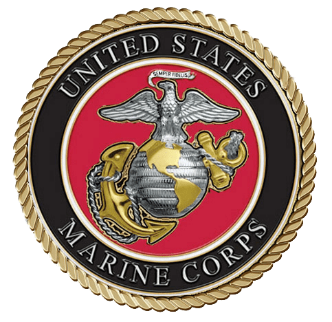 A picture of the united states marine corps seal.