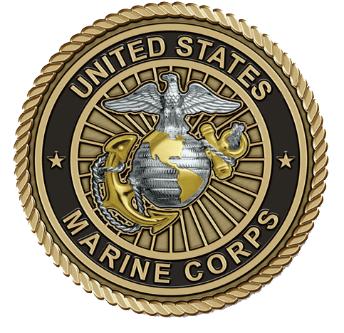 A picture of the united states marine corps seal.