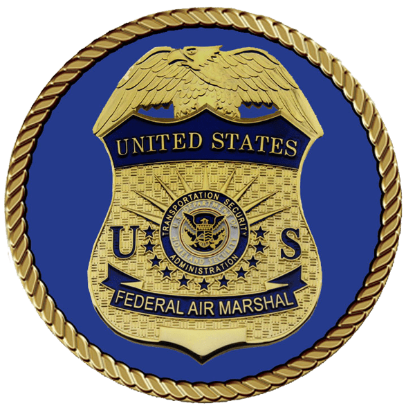 A picture of the united states federal air marshal badge.