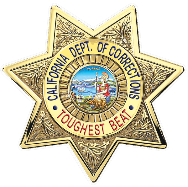 A badge of the california department of corrections