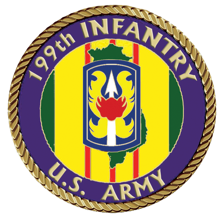 A picture of the 1 9 9 th infantry u. S. Army insignia.