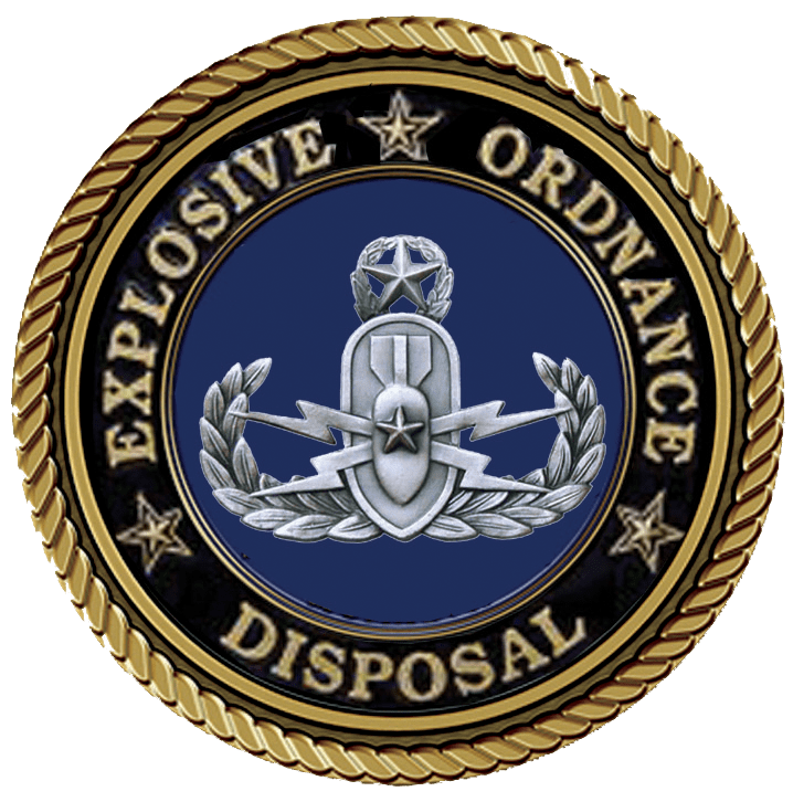 A picture of the explosive ordnance disposal logo.