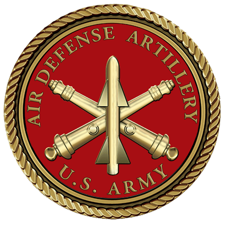 A picture of the air defense artillery emblem.