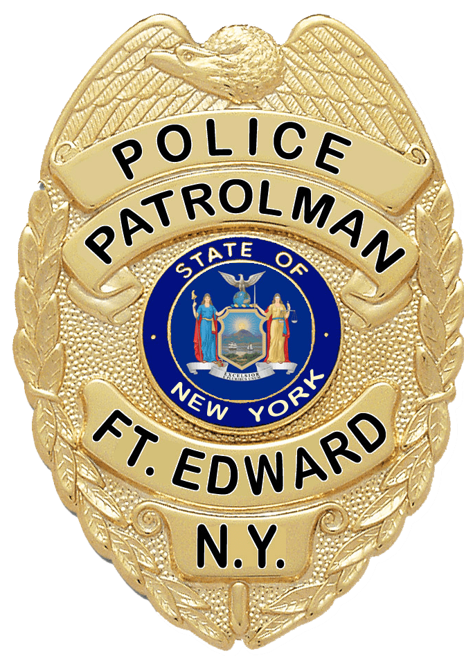 A police badge with the words " patrolman ft. Edward, ny."