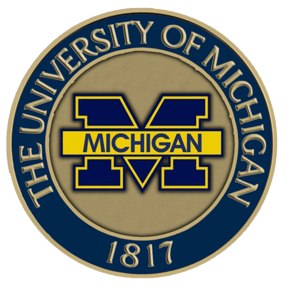 A picture of the university of michigan seal.