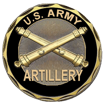 A picture of the us army artillery insignia.