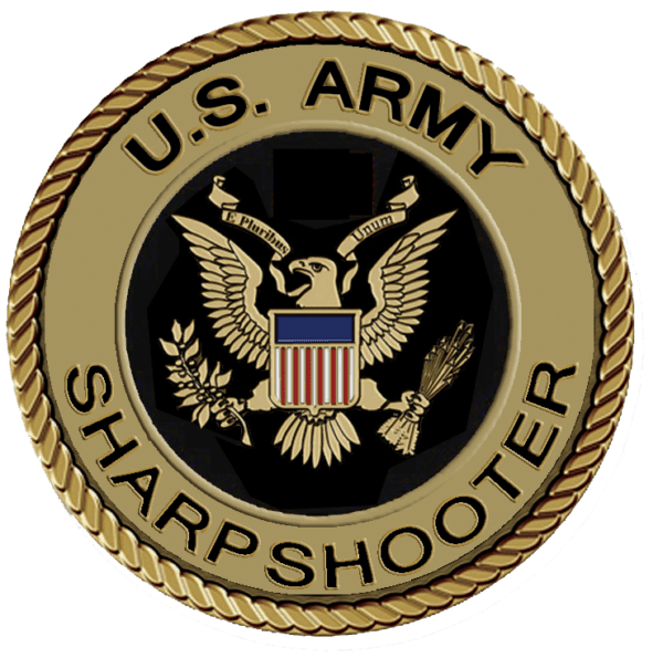 A picture of the us army sharpshooter logo.