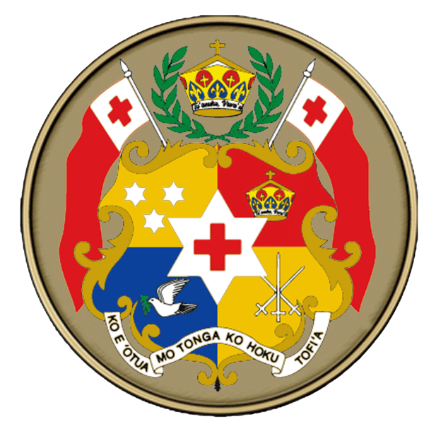 A picture of the coat of arms of tonga.